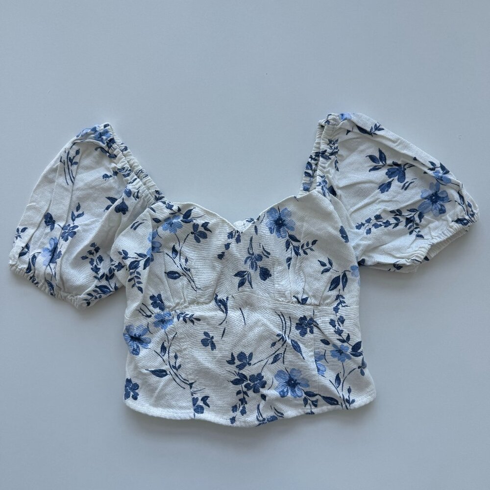 NEW Hollister Linen Tie-Back Top